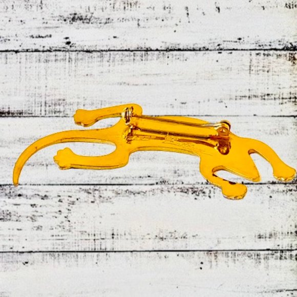 Laurel Burch Lizard Brooch Pin Cloisonne Enamel Gecko Vintage 90's Signed - Picture 10 of 14